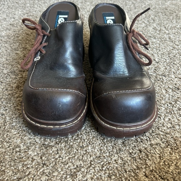 L.E.I. Vintage Y2K Brown Chunky Platform Heels - Picture 6 of 7